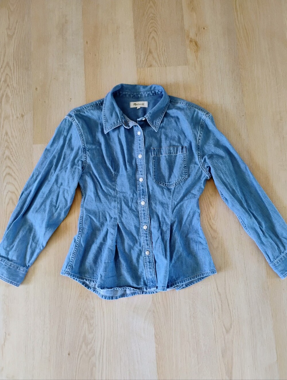 Madewell Light Blue Denim Button-Down Shirt for Women